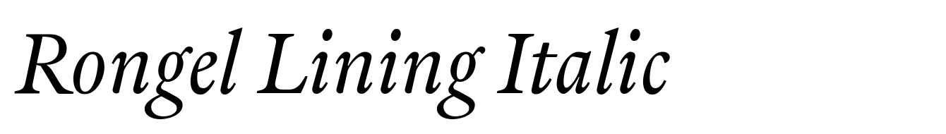 Rongel Lining Italic